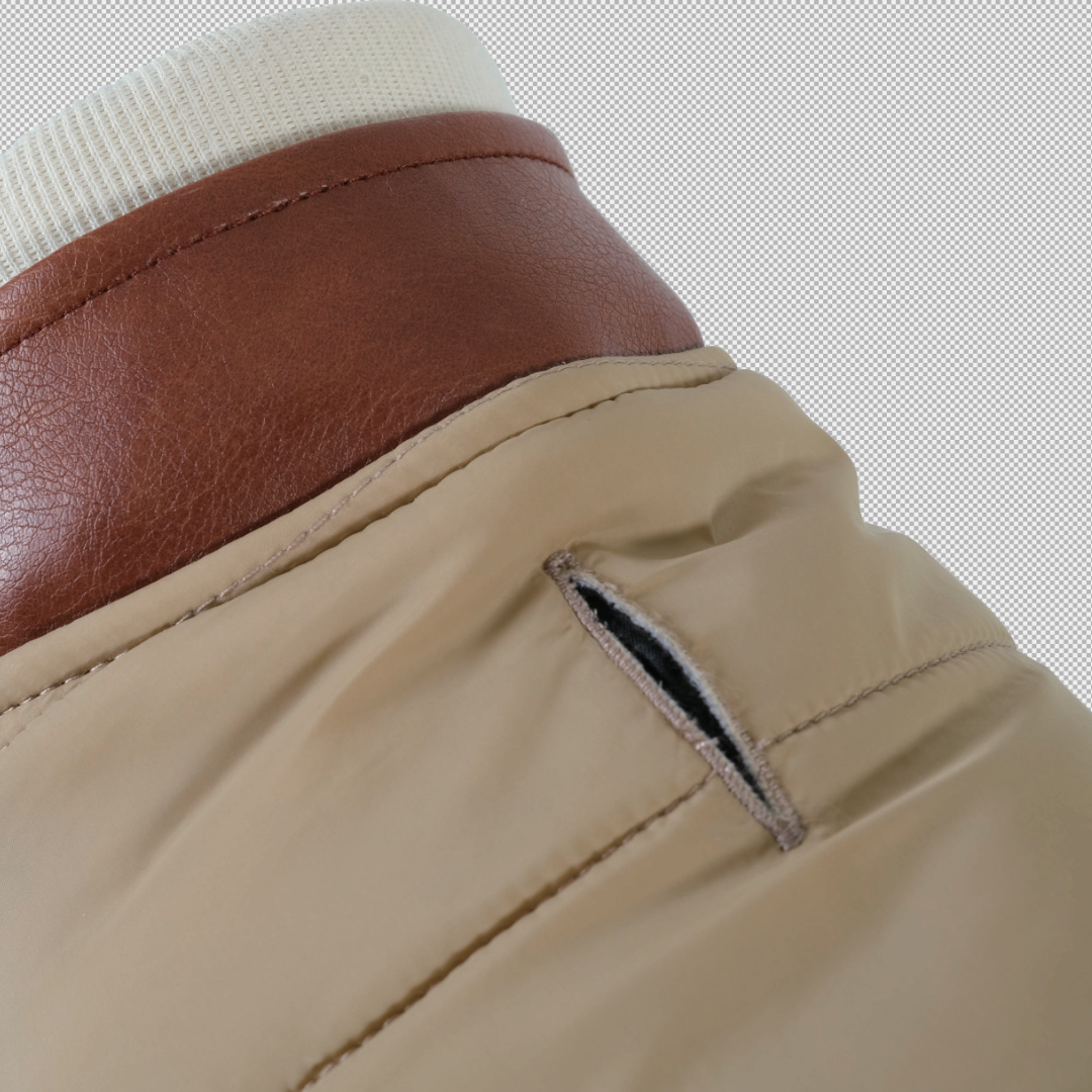 Doudoune London pour chien – 7 tailles – Beige, Kaki, Noir ou Rouge
