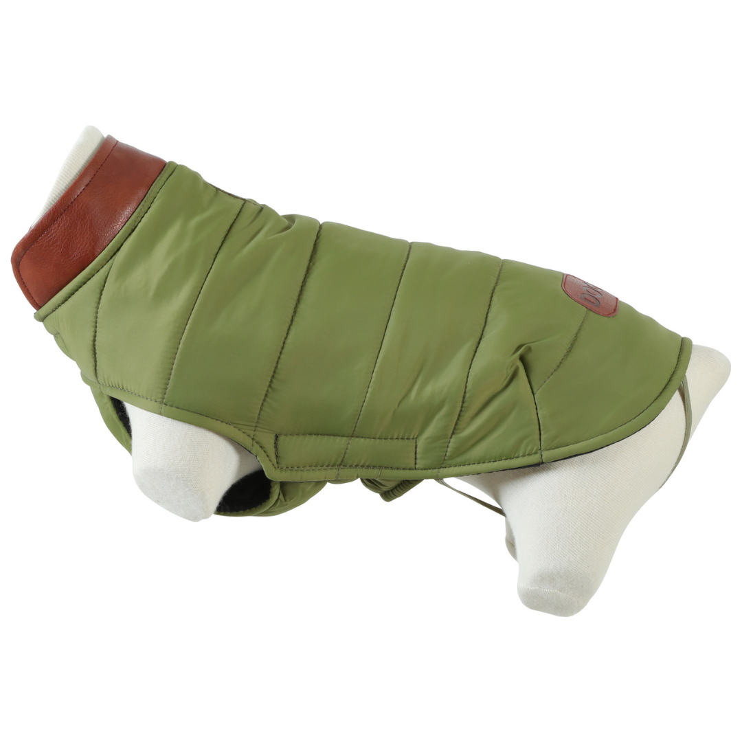 Doudoune London pour chien – 7 tailles – Beige, Kaki, Noir ou Rouge