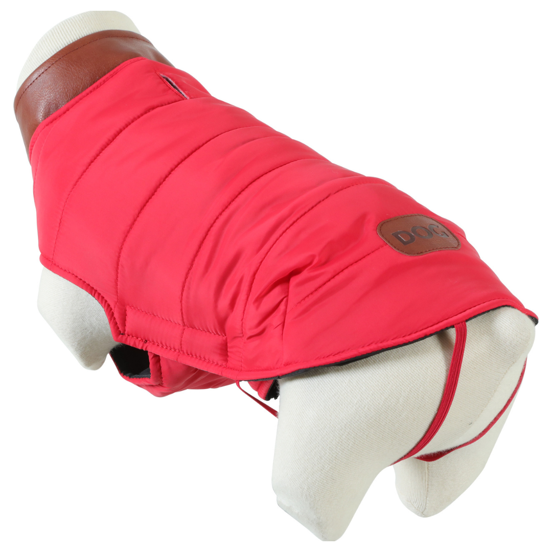 Doudoune London pour chien – 7 tailles – Beige, Kaki, Noir ou Rouge