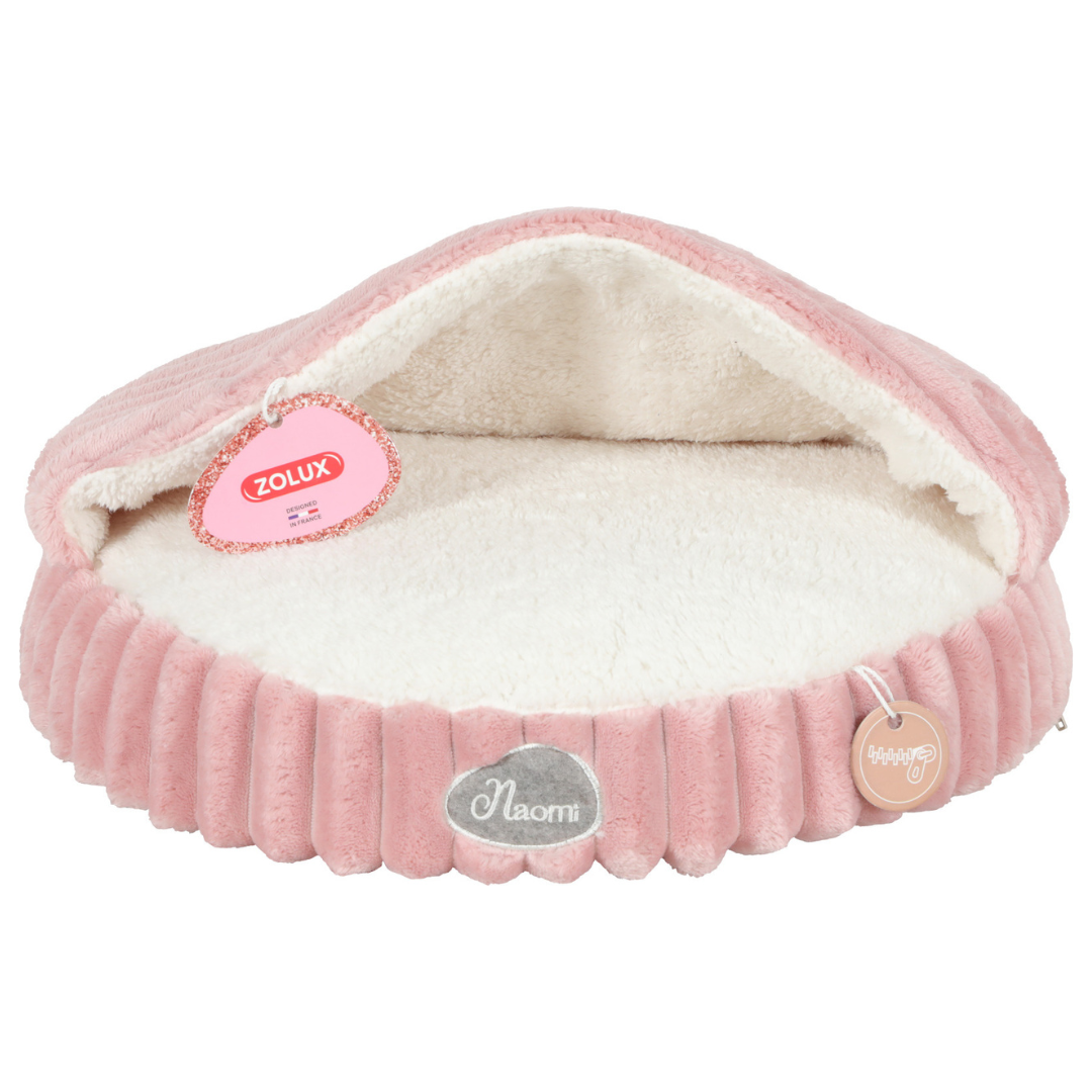 Coussin Naomi pour chat – Classique ou couvert – Beige ou Rose