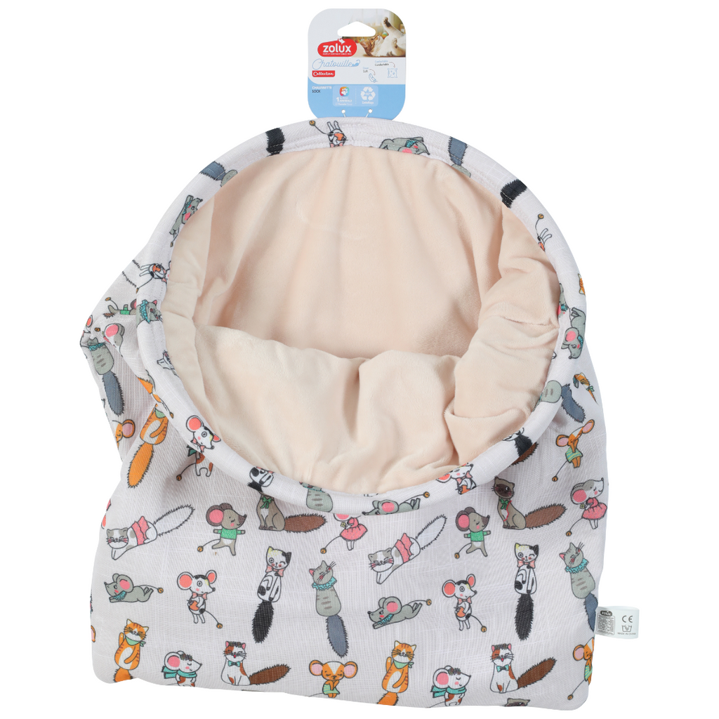 Chaussette Chatouille Zolux pour chat – couchage vide, vue produit