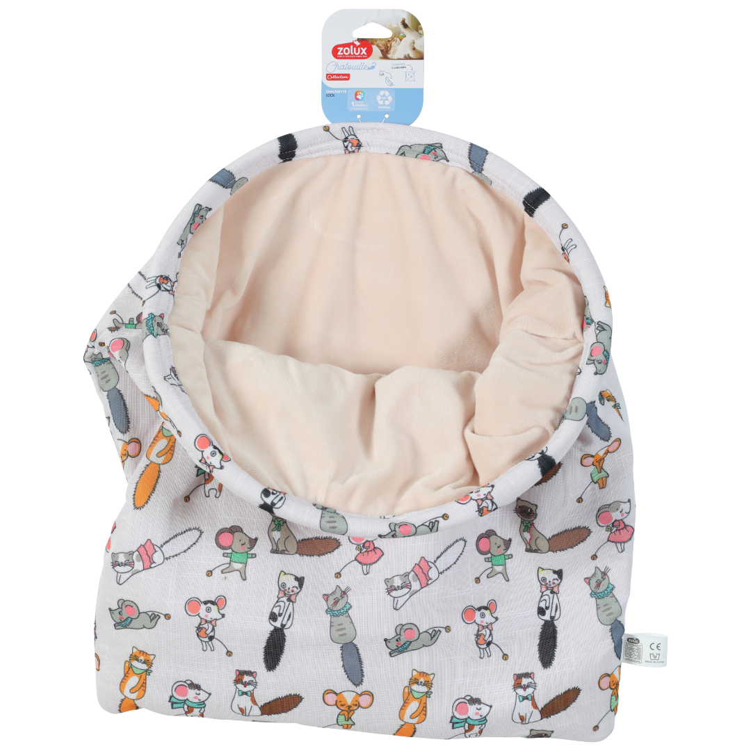 Chaussette Chatouille Zolux pour chat – couchage vide, vue produit