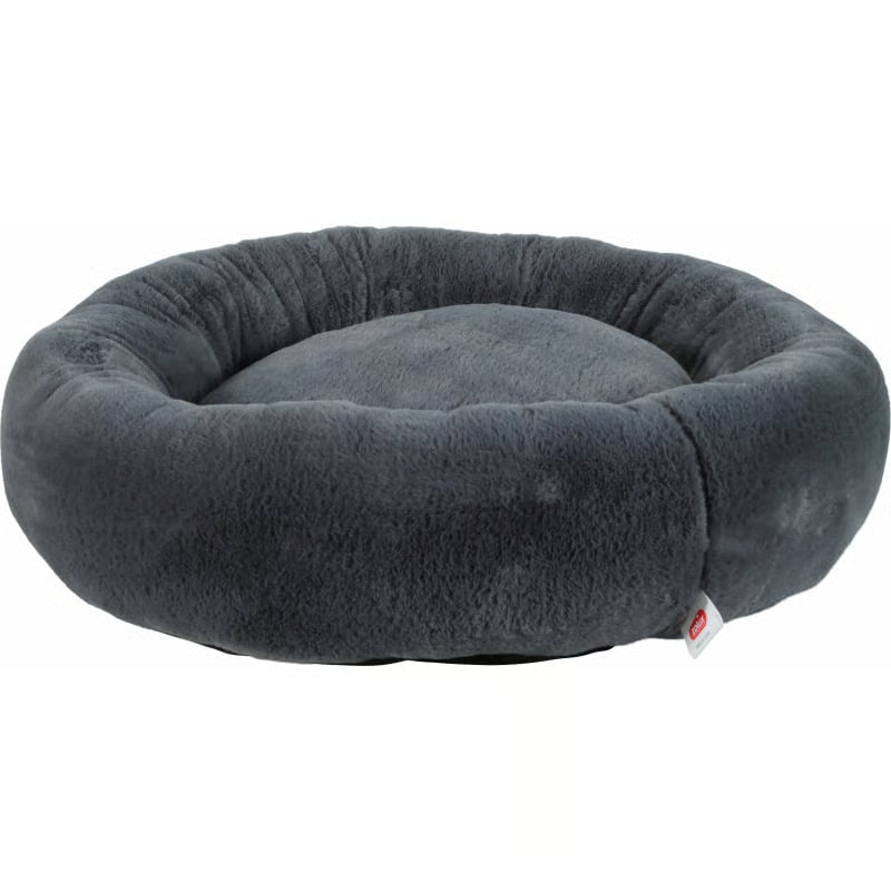 Coussin de la collection Noé, de couleur gris anthracite à poil court 