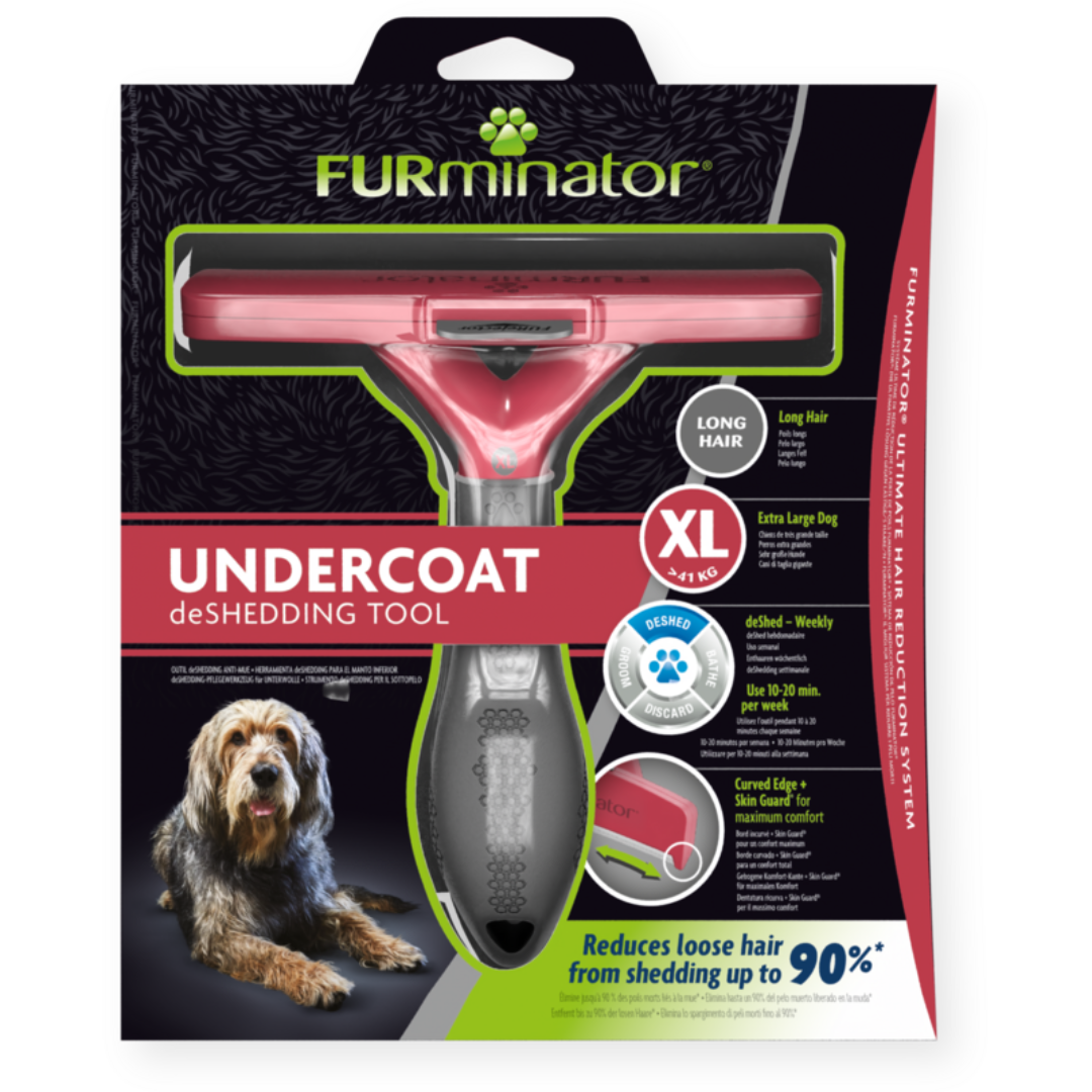 Emballage du FURminator XL pour chiens de race géante à poils longs, outil anti-mue réduisant la perte de poils