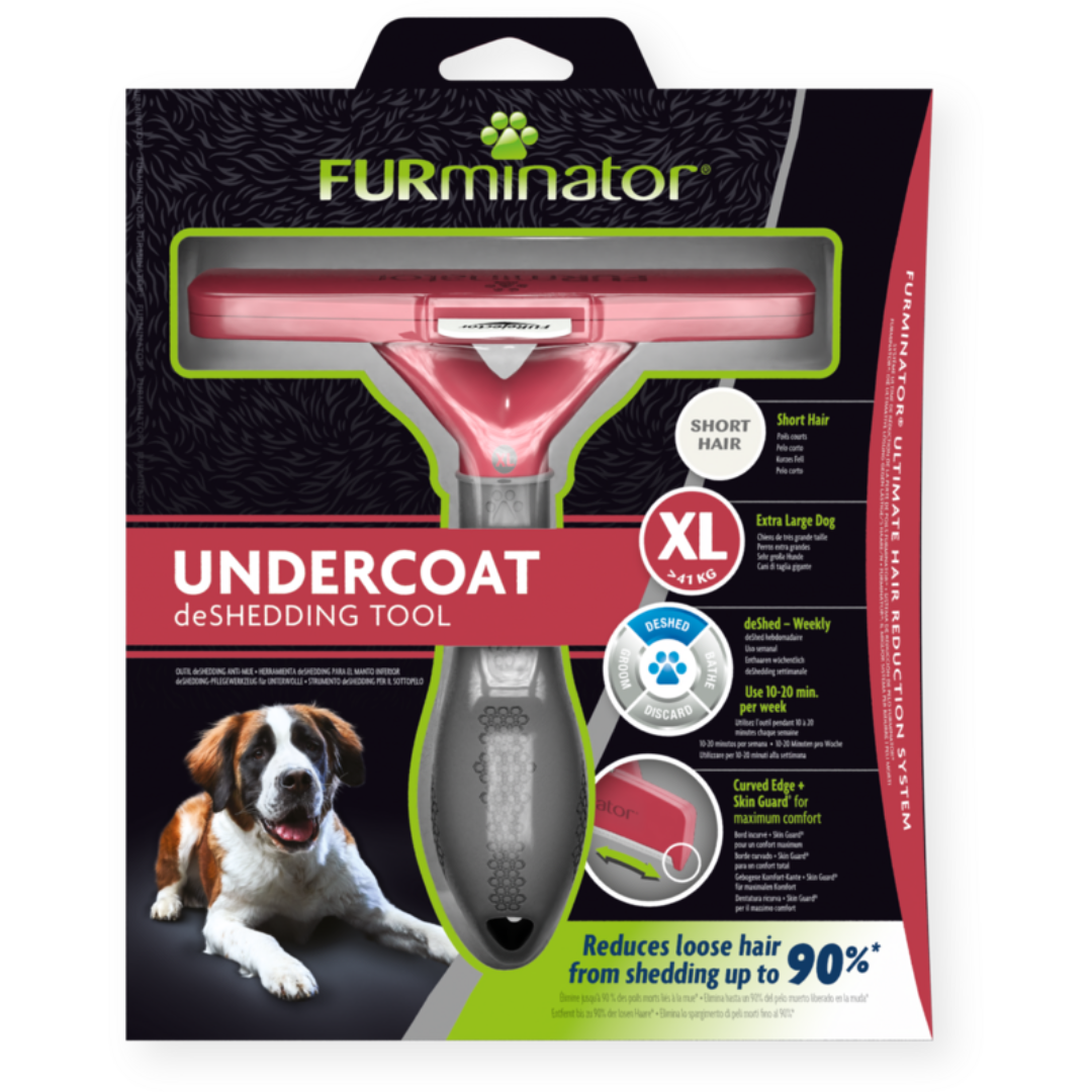 Emballage du FURminator XL pour chiens de race géante à poils courts, outil anti-mue réduisant la perte de poils