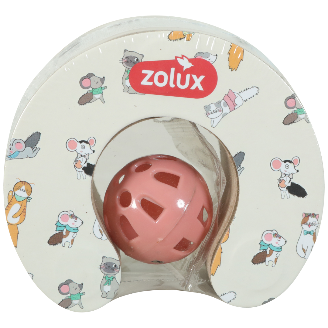 Griffoir pliable Zolux avec balle rose – vue de face