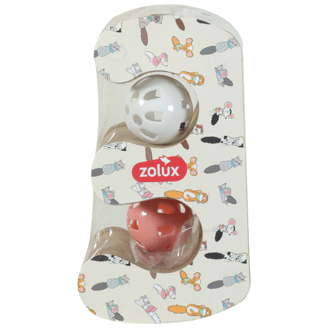 Griffoir pliable double Zolux en carton avec balles – vue de face