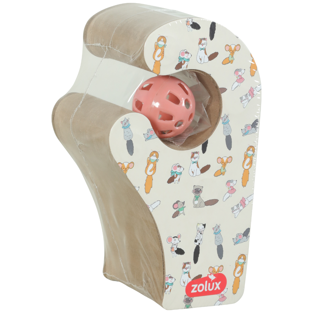 Griffoir pliable long Zolux en carton recyclé – vue de côté