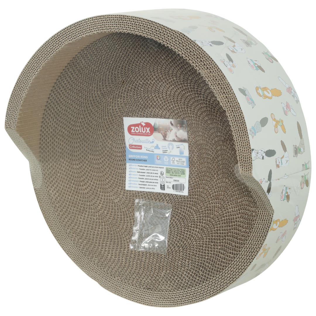 Griffoir rond Zolux avec décor ludique – vue de côté