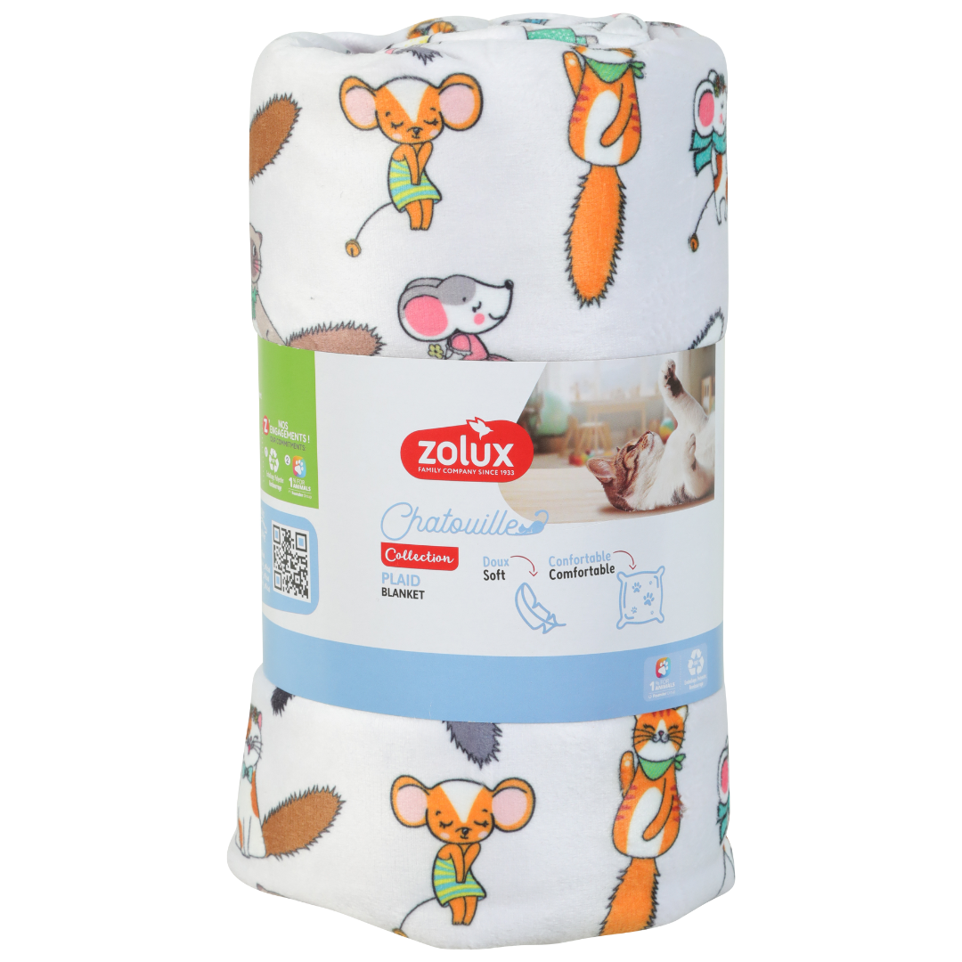 Plaid Chatouille Zolux plié – vue produit emballé