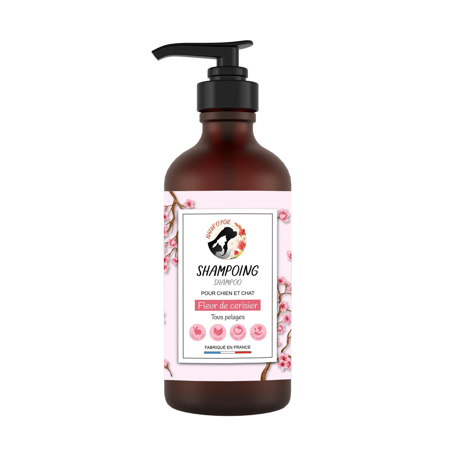 Shampoing liquide à la fleur de cerisier – Chien et Chat – 200ml