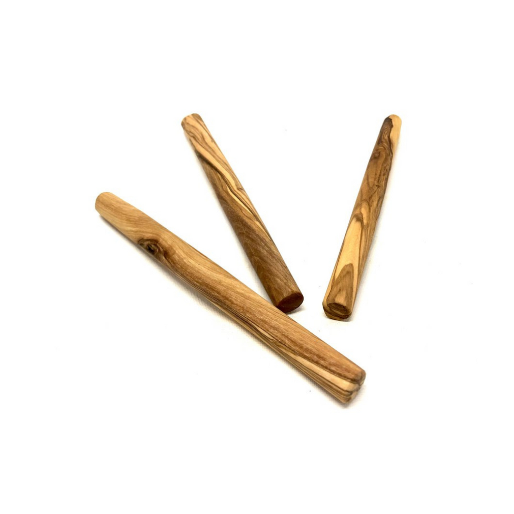 Lot de 3 bâtons à mâcher en bois d’olivier – Pour petits chiens et chats