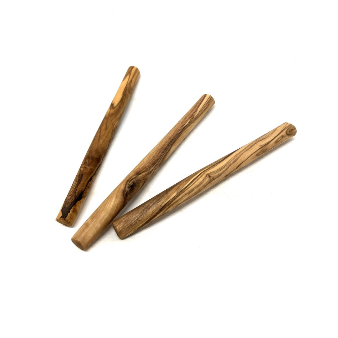 Lot de 3 bâtons à mâcher en bois d’olivier – Pour petits chiens et chats