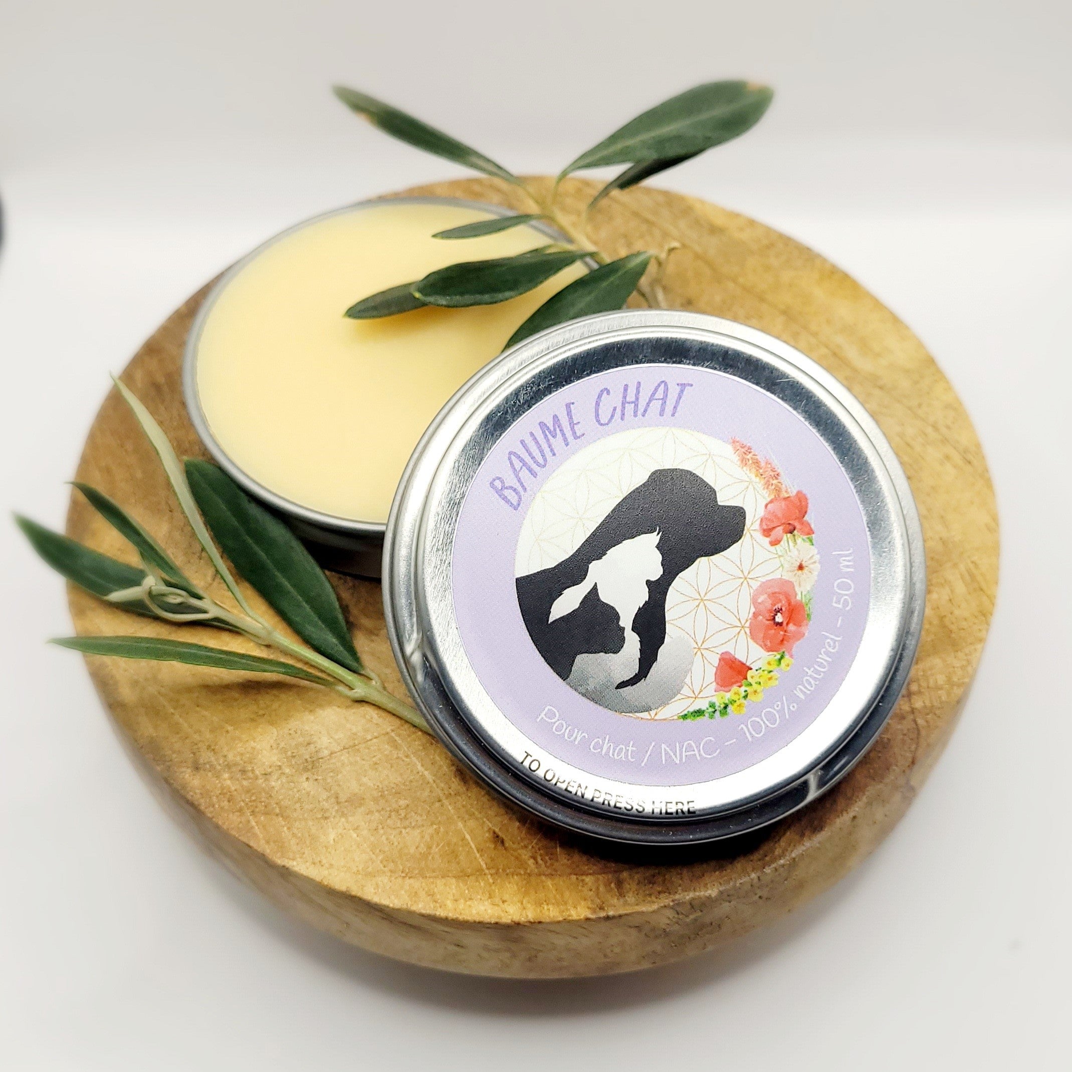 Baume naturel pour coussinets, truffe et peau – Chats et NAC – 50ml