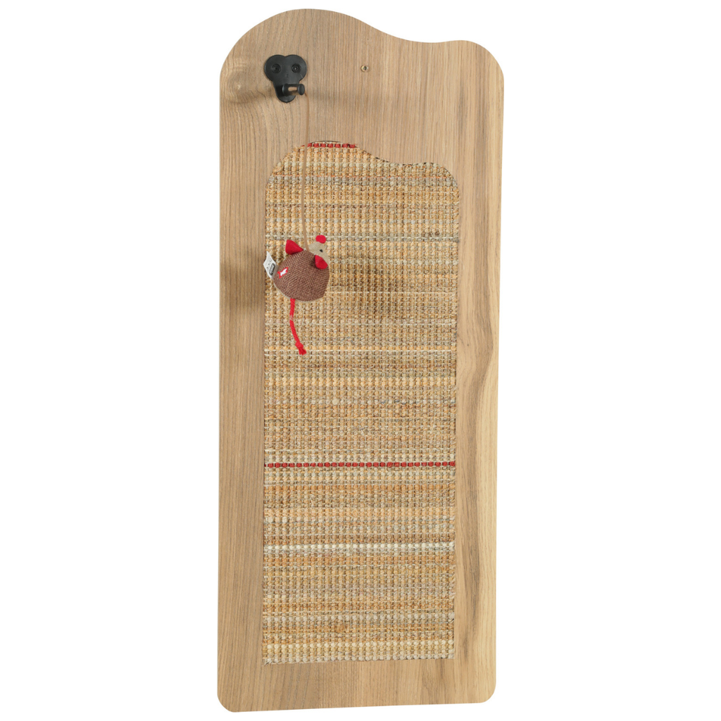 Griffoir mural Boréal Zolux coloris beige avec tapis en sisal à motifs