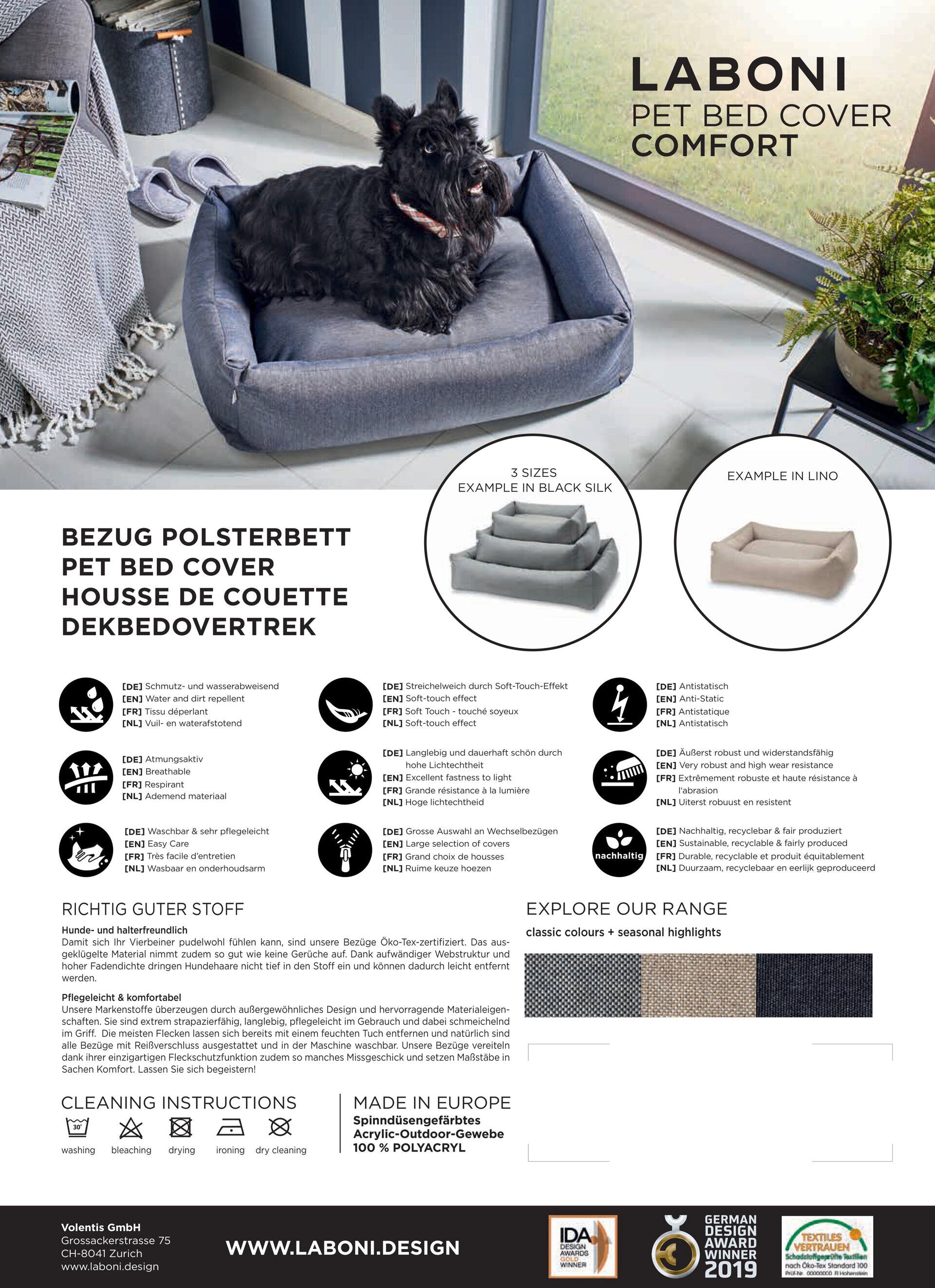Panier pour chien SMOOTH – Lino - Laboni