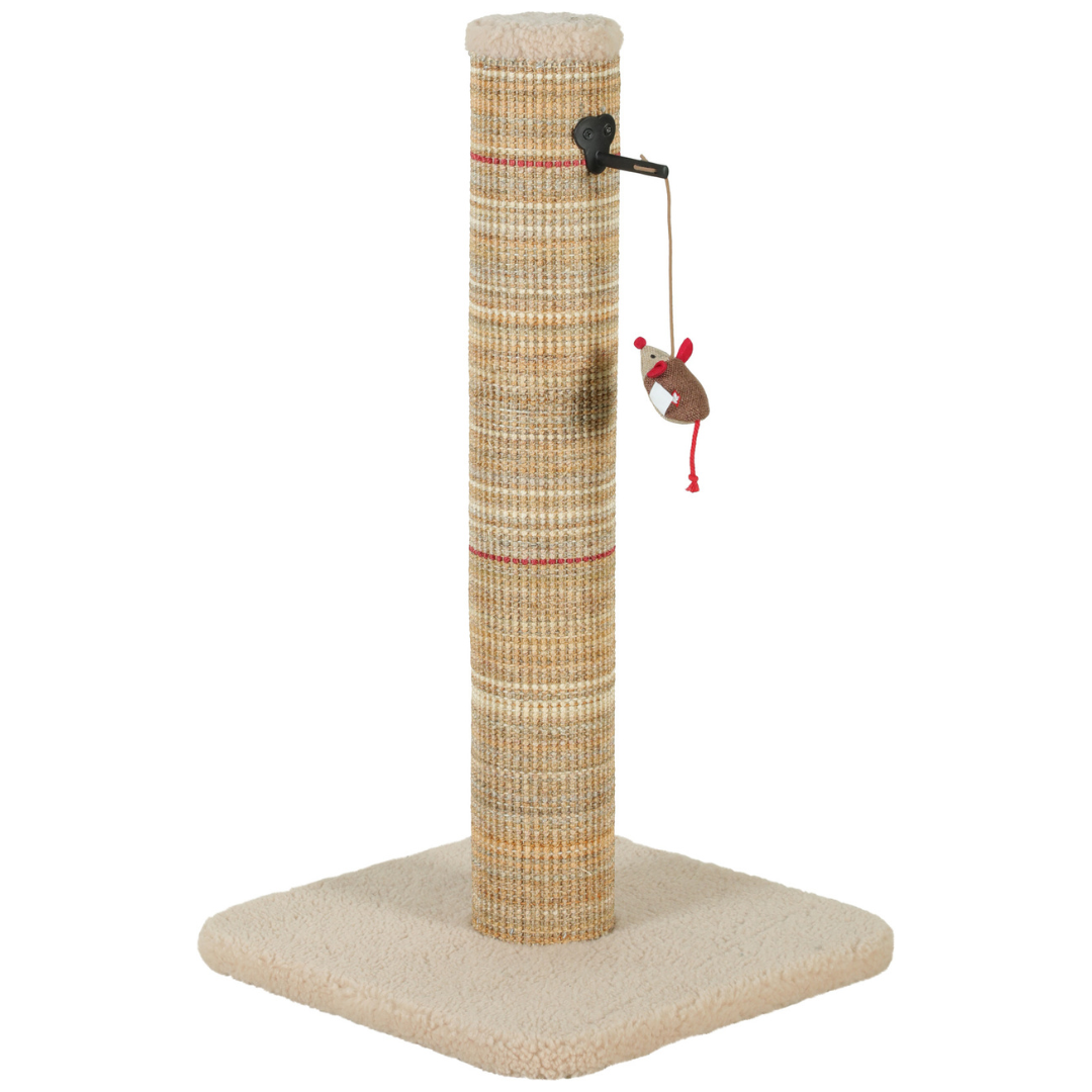 Poteau à griffer Boréal Zolux beige en sisal naturel et bois FSC pour chat