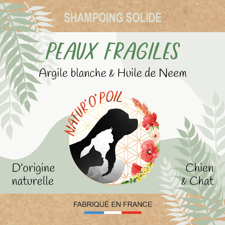 Shampoing Solide Peaux Fragiles – Chien & Chat – 70g