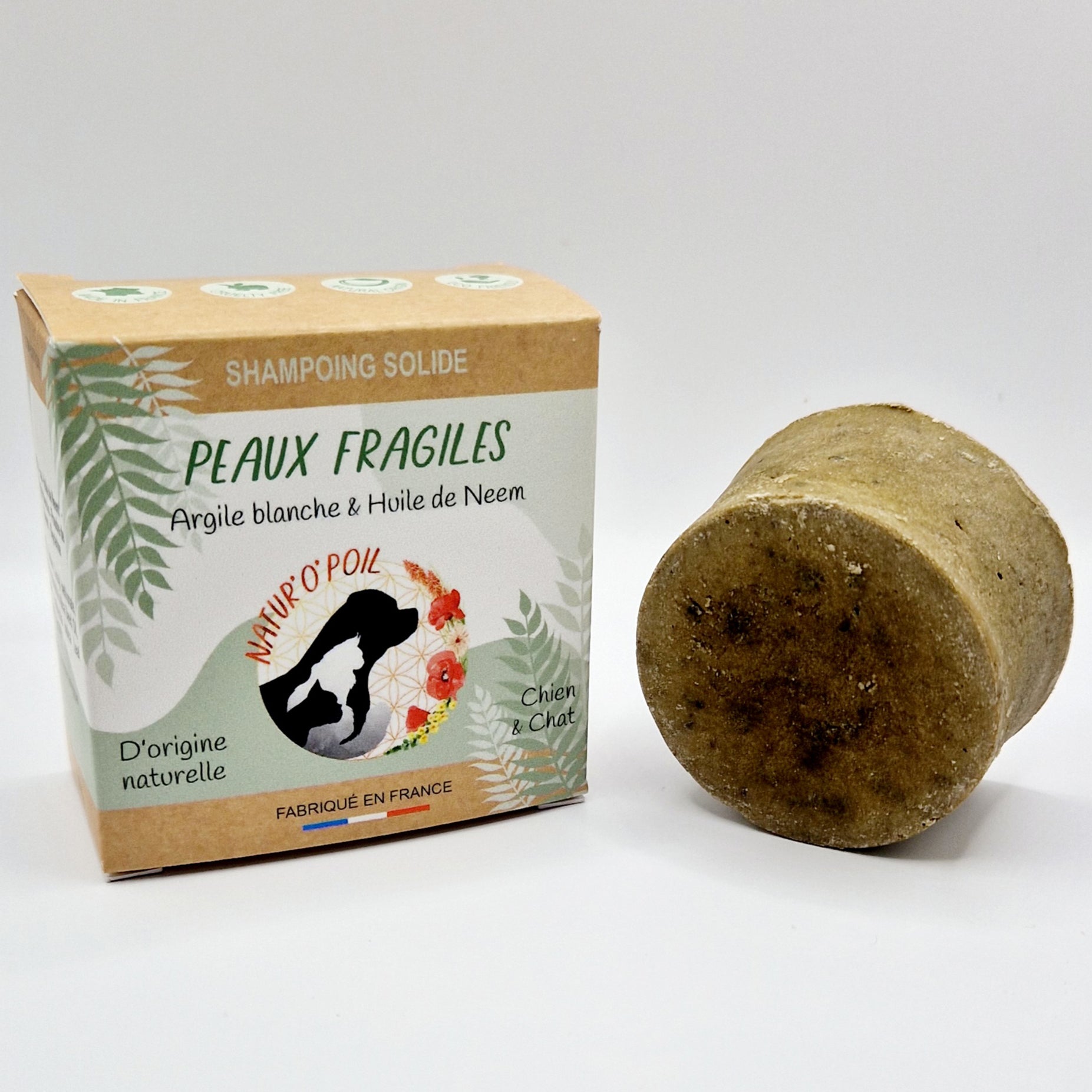 Shampoing Solide Peaux Fragiles – Chien & Chat – 70g